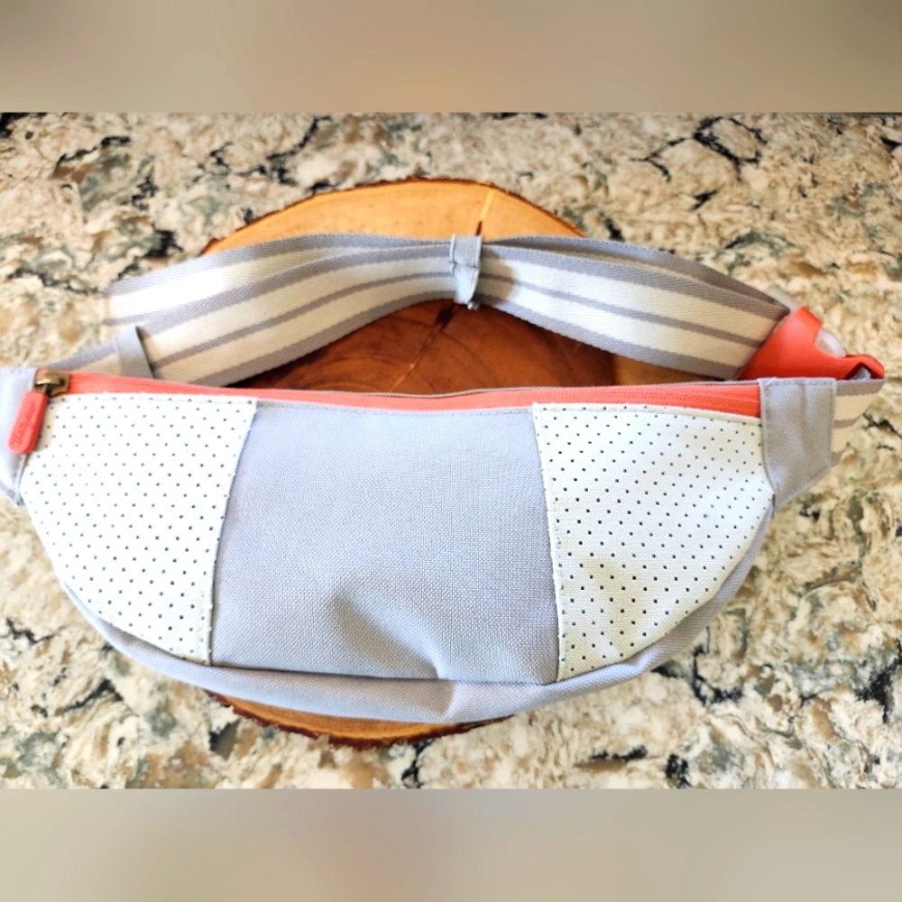 Thirty-One Gray and Coral Crossbody Bag